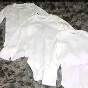 3 pack white onesies
